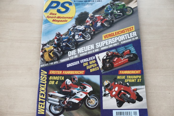 Deckblatt PS Sport Motorrad (01/1999)